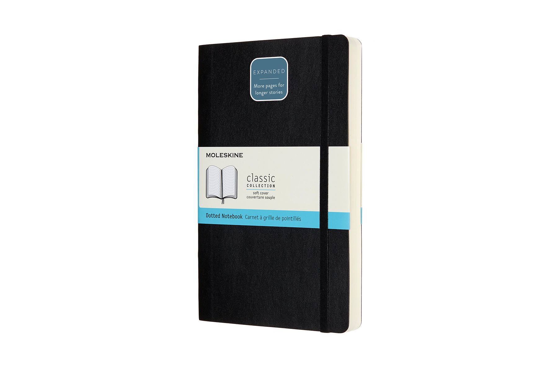 Moleskine Dotted Soft Cover Notebook Expanded Black Large